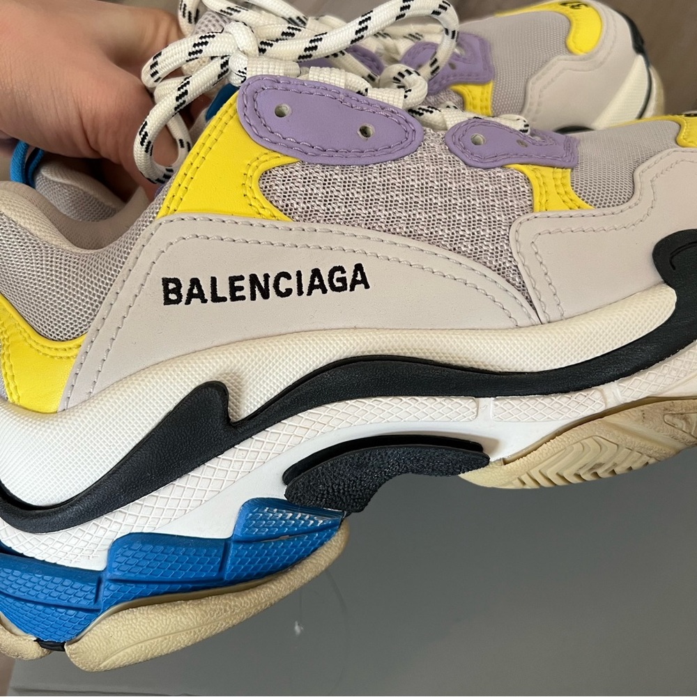Balenciaga Triple S sneakers 37 US womens 7 gray purple blue - Picture 4 of 10